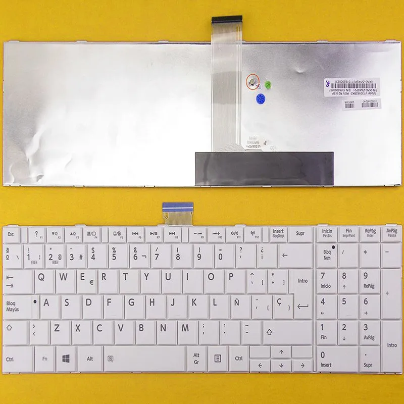 Клавиатура с испанской раскладкой для ноутбука TOSHIBA C850, белая, для Win8, V130562BK3
Клавиатура с испанской раскладкой для ноутбука TOSHIBA C850, белая, для Win8, V130562BK3