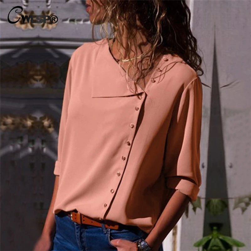 CWLSP 2018 New Fashion 7 Color Blouse Shirt Women Summer Single Breasted Casual Long Sleeve Tee Shirt Femme QZ2951
CWLSP 2018 New Fashion 7 Color Blouse Shirt Women Summer Single Breasted Casual Long Sleeve Tee Shirt Femme QZ2951