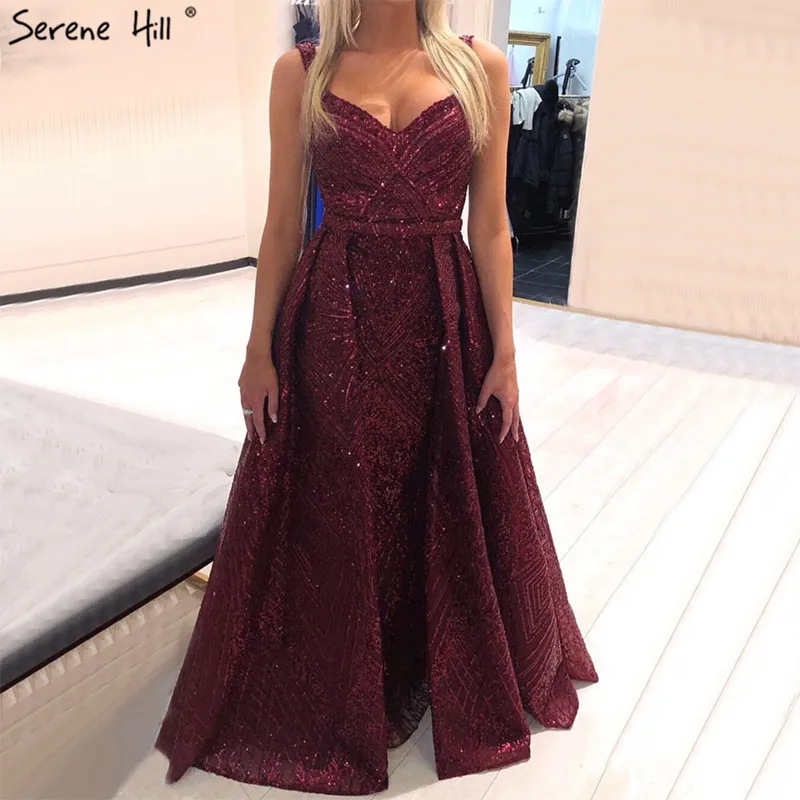 Dubai Wine Red Sexy Sparkle Design Evening Dresses 2019 Sleeveless Mermaid Evening Gowns Long Serene Hill LA70173
Dubai Wine Red Sexy Sparkle Design Evening Dresses 2019 Sleeveless Mermaid Evening Gowns Long Serene Hill LA70173