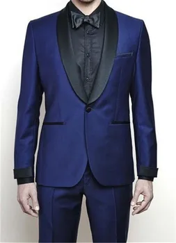 One Button Groomsmen Shawl Lapel Groom Tuxedos Navy Blue Men Suits Wedding/Prom Best Man Blazer (Jacket+Pants+Tie)
One Button Groomsmen Shawl Lapel Groom Tuxedos Navy Blue Men Suits Wedding/Prom Best Man Blazer (Jacket+Pants+Tie)