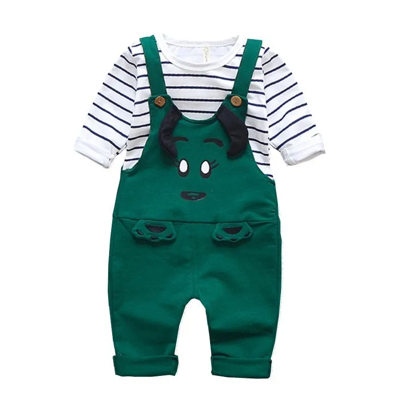 Spring Autumn Children Boy Girl Suit Baby Cotton stripe Tshirt Cartoon Belt Pants 2pcs/Set Kids Clothing
Spring Autumn Children Boy Girl Suit Baby Cotton stripe Tshirt Cartoon Belt Pants 2pcs/Set Kids Clothing