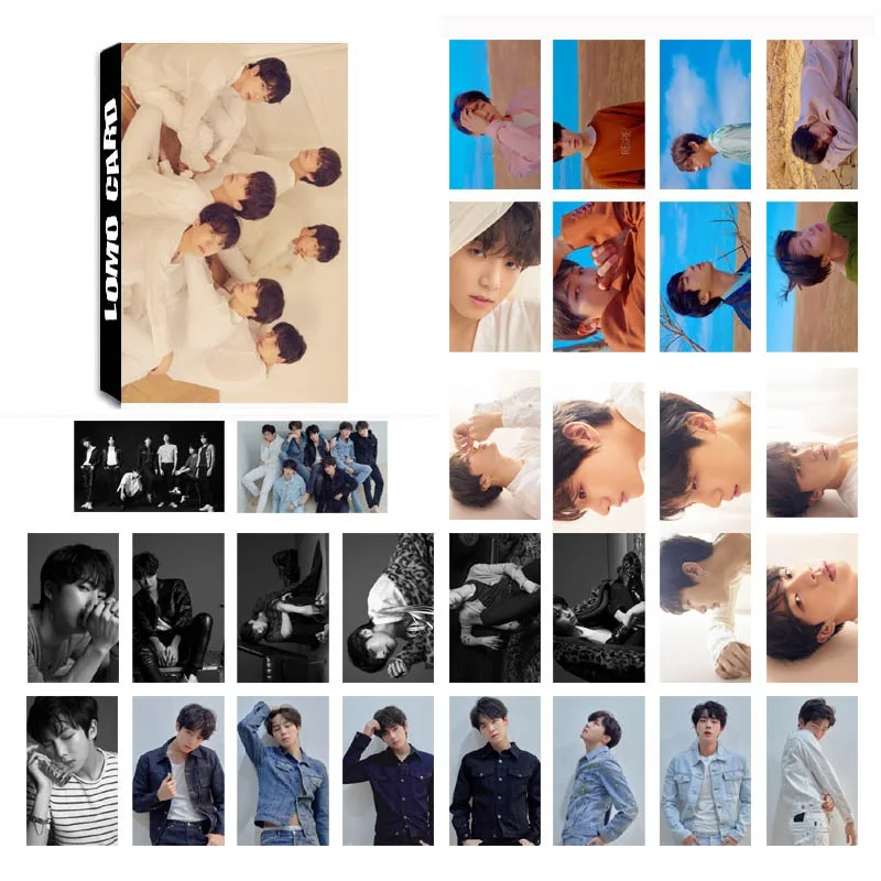 

New 30Pcs/set KPOP BTS Bangtan Boys Team LOVE YOURSELF Tear Album 13 Photo Card PVC s Self Made LOMO Photocard