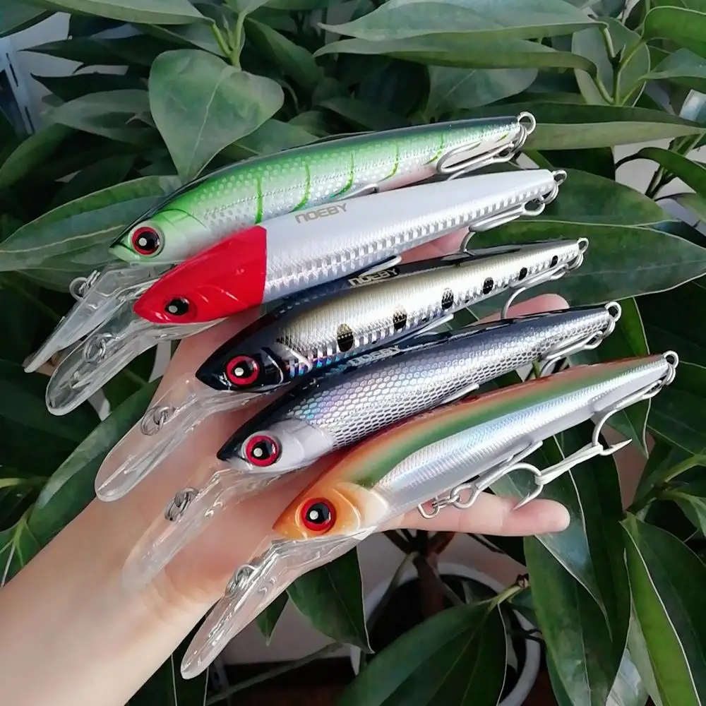 NOEBY 5pcs Trolling Fishing Lure 140mm 52.4g Minnow Lures Treble Hooks Hard Bait 3D Eyes Leurre Dur Fishing Gear
NOEBY 5pcs Trolling Fishing Lure 140mm 52.4g Minnow Lures Treble Hooks Hard Bait 3D Eyes Leurre Dur Fishing Gear
