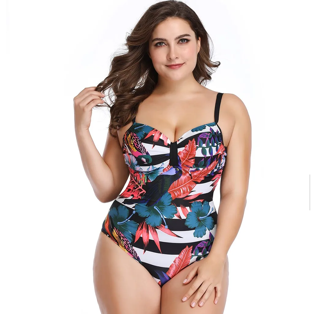 Plus Size Swimwear Women Striped Print Bathing Suit Large Size One Piece Swimsuit XXXXL Monokini Maillot De Bain BodySuit Mujer
Plus Size Swimwear Women Striped Print Bathing Suit Large Size One Piece Swimsuit XXXXL Monokini Maillot De Bain BodySuit Mujer