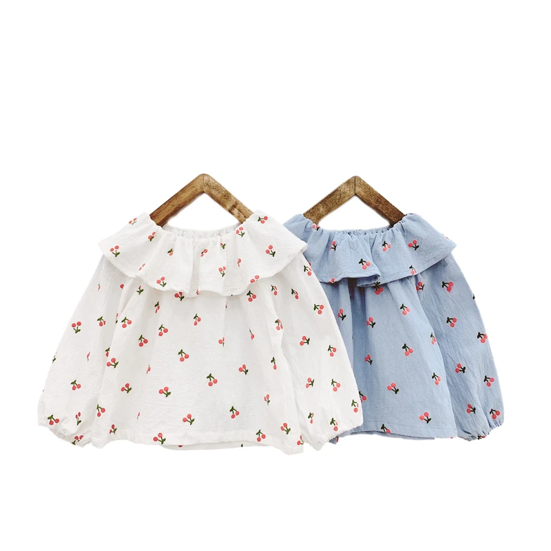 Spring New Children Two Color Cherry Shirt Baby Girls Lapel Sweet And Lovely Long Sleeve Tops Kids Clothing
Spring New Children Two Color Cherry Shirt Baby Girls Lapel Sweet And Lovely Long Sleeve Tops Kids Clothing