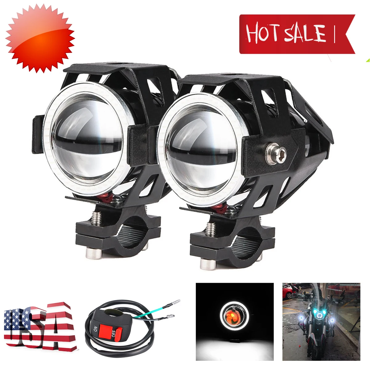 2PCS 125W motorcycle headlights auxiliary lamp U5 U7 led motorbike driving spotlight 12V 3600lm Fog Headlamp DRL
2PCS 125W motorcycle headlights auxiliary lamp U5 U7 led motorbike driving spotlight 12V 3600lm Fog Headlamp DRL