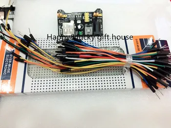 YYT 3.3V/5V MB102 Breadboard power module+MB-102 830 points Solderless Prototype Bread board kit +65 Flexible jumper wires
YYT 3.3V/5V MB102 Breadboard power module+MB-102 830 points Solderless Prototype Bread board kit +65 Flexible jumper wires