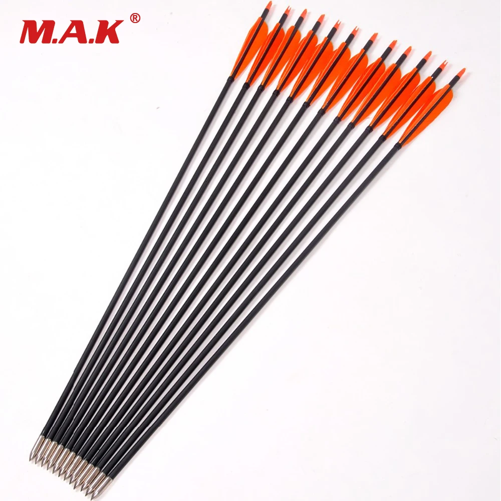 6/12/24 pcs 31.5 Inch Carbon Arrow Spine 500 Diameter 7.5 mm Orange Turkey Feather for Recurve Bow/Longbow Archery Hunting
6/12/24 pcs 31.5 Inch Carbon Arrow Spine 500 Diameter 7.5 mm Orange Turkey Feather for Recurve Bow/Longbow Archery Hunting