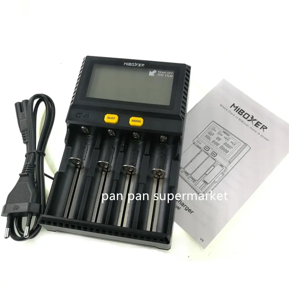 Original Miboxer C4 VC4 LCD Smart Battery Charger for Li-ion/IMR/INR/ICR/LiFePO4 18650 14500 26650 AAA 3.7 1.2V 1.5V Batteries
Original Miboxer C4 VC4 LCD Smart Battery Charger for Li-ion/IMR/INR/ICR/LiFePO4 18650 14500 26650 AAA 3.7 1.2V 1.5V Batteries