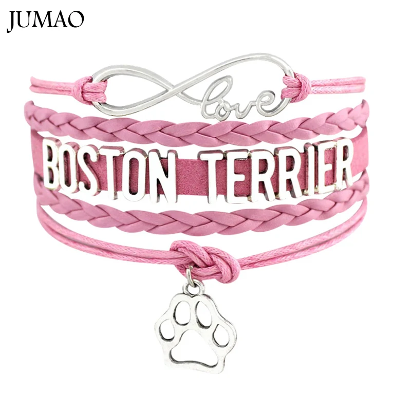 Infinity Love BOSTON TERRIER Bracelets & Bangles Dog Paw Leather Wrap For Men Women Bracelet Fashion Jewelry
Infinity Love BOSTON TERRIER Bracelets & Bangles Dog Paw Leather Wrap For Men Women Bracelet Fashion Jewelry