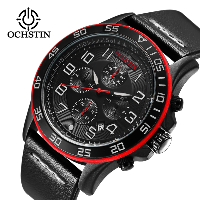 Luxury 44mm Sports Watches Mens Chronograph Military Watch Waterproof Quartz Relogio Masculino Brand Black Leather Watches 2019
Luxury 44mm Sports Watches Mens Chronograph Military Watch Waterproof Quartz Relogio Masculino Brand Black Leather Watches 2019