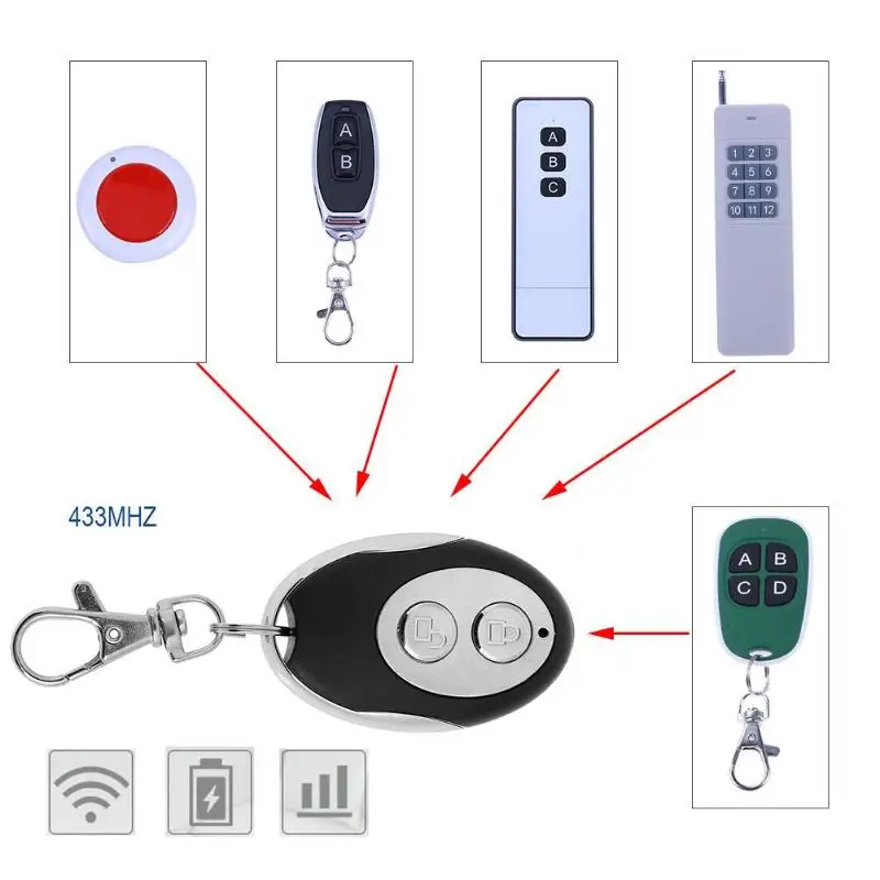 433Mhz Wireless 2 Keys Copy Cloning Remote Control Universal Garage Door Key for PT/SC/LX/HX/HT Remote Controller
433Mhz Wireless 2 Keys Copy Cloning Remote Control Universal Garage Door Key for PT/SC/LX/HX/HT Remote Controller