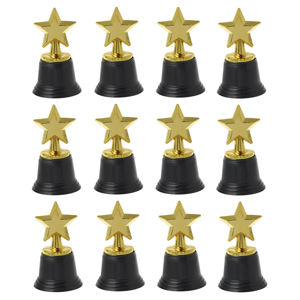 Premium New 12Pcs Star Award Trophies 4.5" Gold Star Trophy for Awards Winners Oscar Hollywood Parties School Kindergarten
Premium New 12Pcs Star Award Trophies 4.5" Gold Star Trophy for Awards Winners Oscar Hollywood Parties School Kindergarten