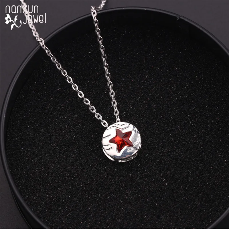 Avengers 4 Captain Pendant Necklace Red Enamel Star Badge Pendant Silver Alloy Link Chain Men Women Fashion Necklaces jewelry
Avengers 4 Captain Pendant Necklace Red Enamel Star Badge Pendant Silver Alloy Link Chain Men Women Fashion Necklaces jewelry