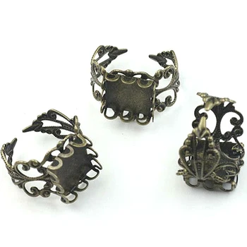 10pcs inner 12mm Wholesale Antique Bronze Square Cameo Setting Cabochon Tray Adjustable Simple Ring Blank Base
10pcs inner 12mm Wholesale Antique Bronze Square Cameo Setting Cabochon Tray Adjustable Simple Ring Blank Base