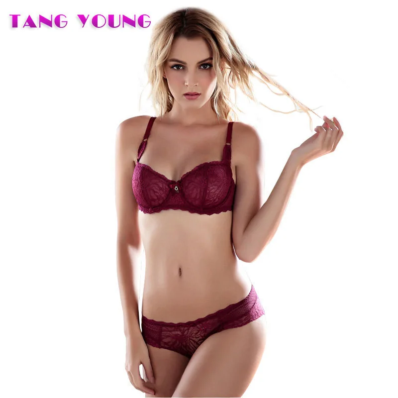 Women' Sexy Transparent Bra Set Embroidery 3/4 Cup Underwear Set Temptation Bra and Panty Set Sexy Lace Lingerie Set for Women
Women' Sexy Transparent Bra Set Embroidery 3/4 Cup Underwear Set Temptation Bra and Panty Set Sexy Lace Lingerie Set for Women