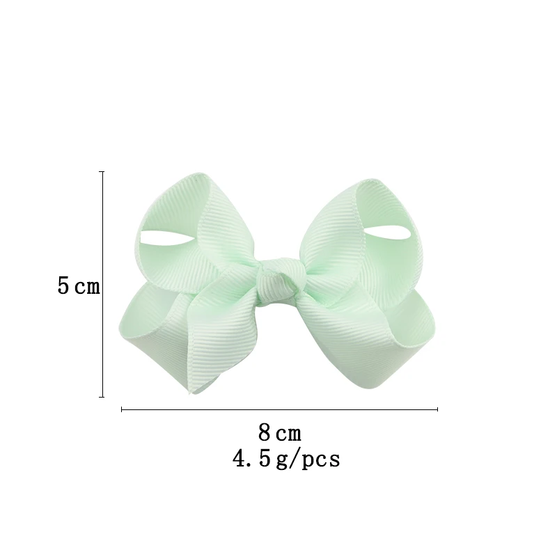 Colourful Bow Clip Boutique Hair Bows For Girls Kids Children Girls Hair Clips Grosgrain Ribbon Bows (3)
