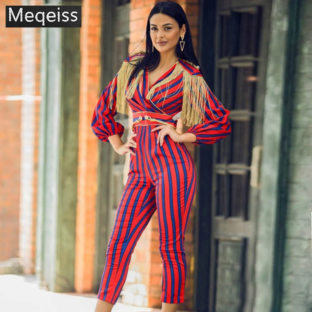 Meqeiss New Runway Fringe Jumpsuits For Women 2019Celebrity Party Jumpsuit Long Sleeve Red Blue Striped Tassel Jumpsuit Bodysuit
Meqeiss New Runway Fringe Jumpsuits For Women 2019Celebrity Party Jumpsuit Long Sleeve Red Blue Striped Tassel Jumpsuit Bodysuit