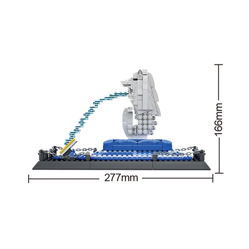 Wange 4218 Creator Series The Merlion Model Building Blocks Set Classic Singapore Architecture MOC Toys For Children
Wange 4218 Creator Series The Merlion Model Building Blocks Set Classic Singapore Architecture MOC Toys For Children