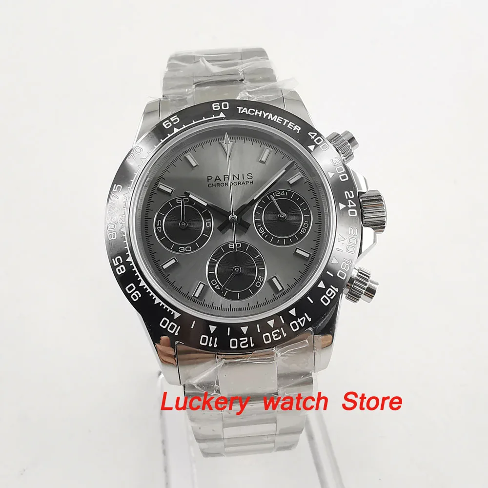 Parnis 39mm Chronograph luminous watch sapphire glass black bezel Quartz men's watch-PQ02
Parnis 39mm Chronograph luminous watch sapphire glass black bezel Quartz men's watch-PQ02