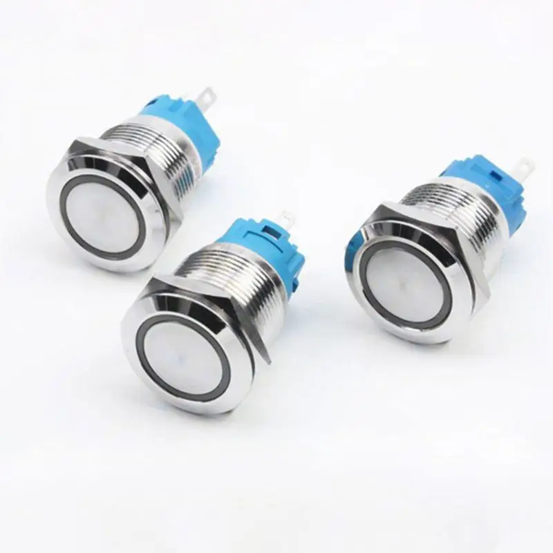 19mm Screw Thread Length 35mm 12V 24V 220V LED ON/OFF Silver Waterproof Momentary Latch Push Button Flate Switch Car Switch C45
19mm Screw Thread Length 35mm 12V 24V 220V LED ON/OFF Silver Waterproof Momentary Latch Push Button Flate Switch Car Switch C45