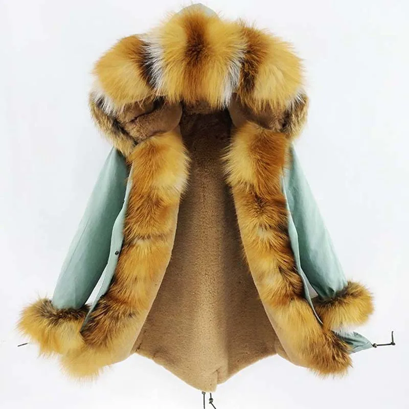 2019 New Long Army Green Coat Women Parka Winter Natural Real Fox Fur Collar Placket Cuff Hooded Thick Casual Outwear Jacket
2019 New Long Army Green Coat Women Parka Winter Natural Real Fox Fur Collar Placket Cuff Hooded Thick Casual Outwear Jacket
