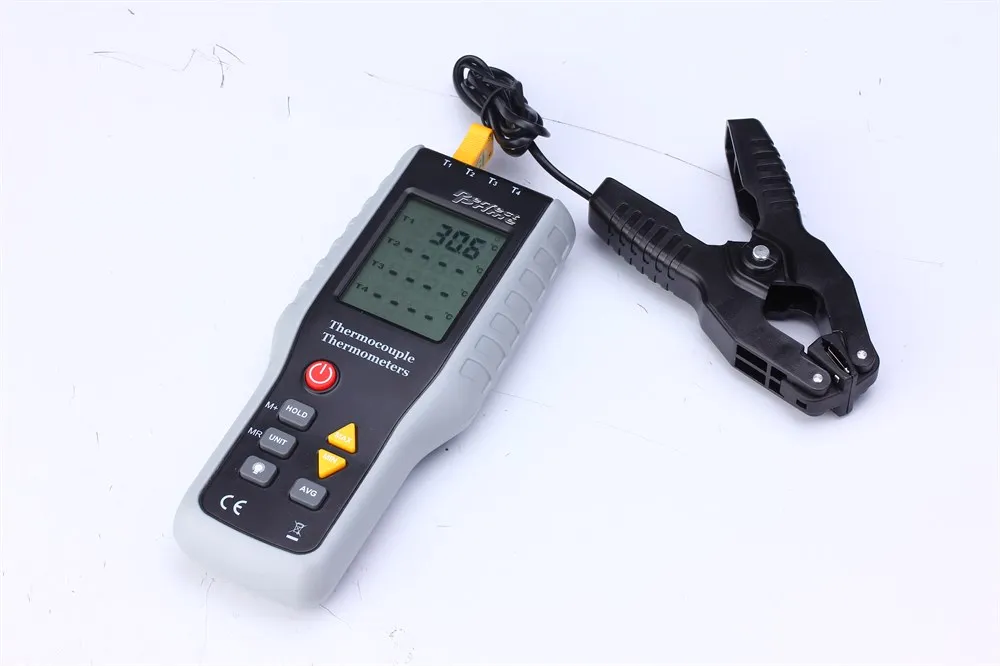 PerfectPrime TC41T1, 4-Channel K-Type Digital Thermometer Thermocouple Sensor -200-1372C with 1 Pipe Clamp, 20 x 4 Data Log
PerfectPrime TC41T1, 4-Channel K-Type Digital Thermometer Thermocouple Sensor -200-1372C with 1 Pipe Clamp, 20 x 4 Data Log