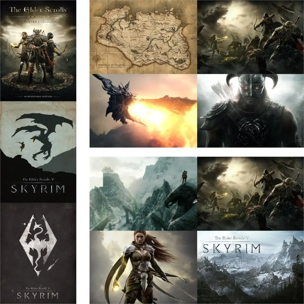 The Eder Scroll Skyrim Posters Game Wall Prints Glossy Paper Prints Clear Image Home Decoration free shipping
The Eder Scroll Skyrim Posters Game Wall Prints Glossy Paper Prints Clear Image Home Decoration free shipping