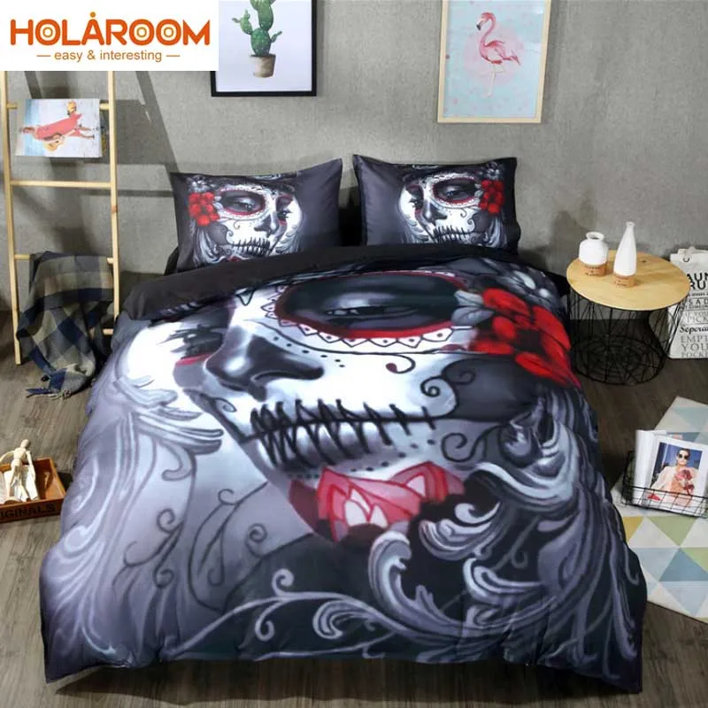 Halloween Bedding Set Skull Style Bed Sheet Queen King Double Bed Cover Flat Sheet Pillow Case Blend Skull Duvet Cover Set
Halloween Bedding Set Skull Style Bed Sheet Queen King Double Bed Cover Flat Sheet Pillow Case Blend Skull Duvet Cover Set