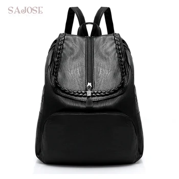 Women Leather School Bag backpack High Quality Shoulder Student Bag Female Fashion Black Backpacks DropShipping
Women Leather School Bag backpack High Quality Shoulder Student Bag Female Fashion Black Backpacks DropShipping