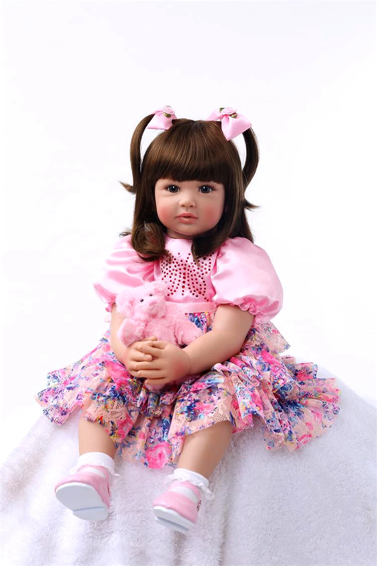 24 &quot60 см очаровательны принцесса Реалистичная Reborn младенцев кукла силиконовые