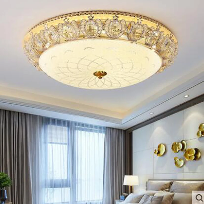 European bedroom lamp ceiling lamp modern simple round crystal lamps warm restaurant lighting European ceiling lighting fixture
European bedroom lamp ceiling lamp modern simple round crystal lamps warm restaurant lighting European ceiling lighting fixture