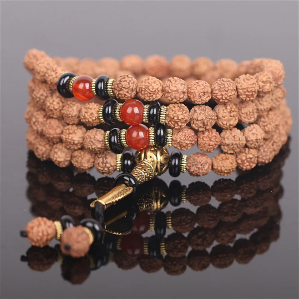 8mm Buddhist Indonesia 5-petal Rudraksha 108 Buddha Beads Bracelet Red Onyx Charm Prayer Mala Yoga Meditation Jewelry Dropship
8mm Buddhist Indonesia 5-petal Rudraksha 108 Buddha Beads Bracelet Red Onyx Charm Prayer Mala Yoga Meditation Jewelry Dropship