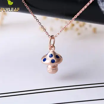 Flyleaf 925 Sterling Silver Necklace Women Mushroom Rose Gold Fashion Fine Jewelry Simple Necklaces & Pendants High Quality
Flyleaf 925 Sterling Silver Necklace Women Mushroom Rose Gold Fashion Fine Jewelry Simple Necklaces & Pendants High Quality