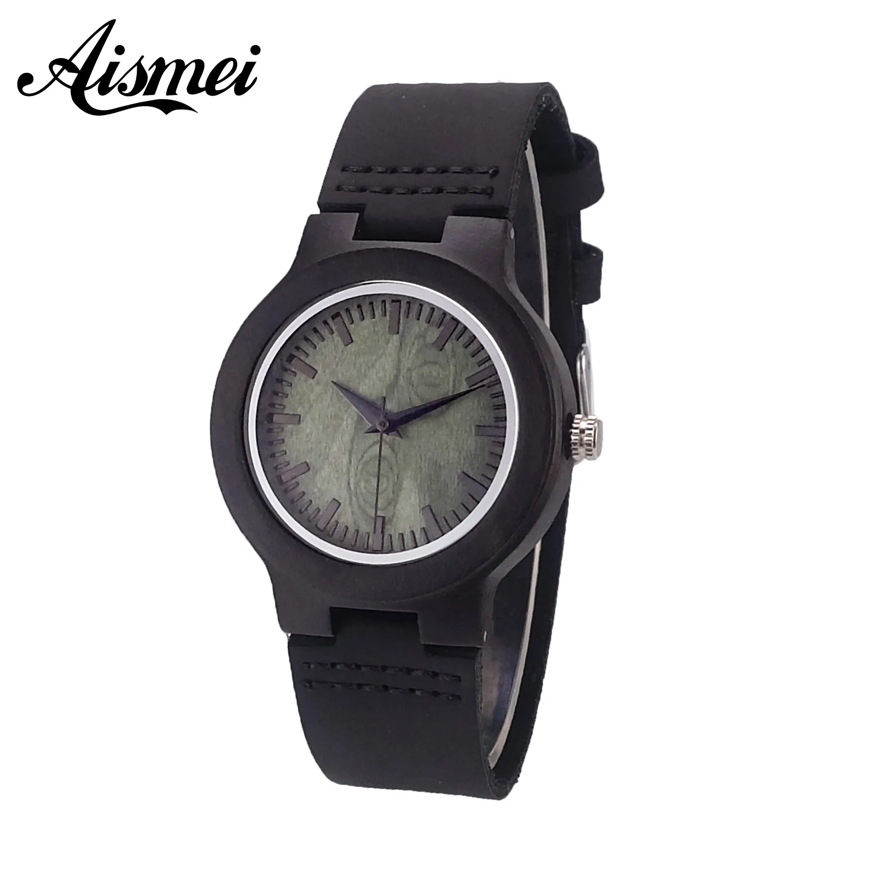 Fashion Retro Round Women's Wooden Watches With Black Genuine leather bands brand designer green dial dress watches for women
Fashion Retro Round Women's Wooden Watches With Black Genuine leather bands brand designer green dial dress watches for women