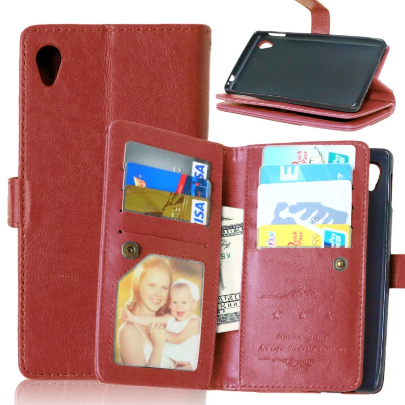 Luxury 9 Card Slots Wallet Phone Case for Sony Xperia X/ Dual F5122 Xperia XA F3111 F3112 5.0" M4 Aqua Flip Leather Stand Cover
Luxury 9 Card Slots Wallet Phone Case for Sony Xperia X/ Dual F5122 Xperia XA F3111 F3112 5.0" M4 Aqua Flip Leather Stand Cover