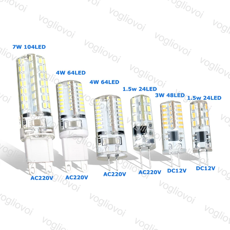 Vogliovoi Led Light G9 G4 1.5W 3W 4W 7W DC12V AC220V White Corn Bulb Silicone Lamps Crystal Chandelier Home Decoration Light
Vogliovoi Led Light G9 G4 1.5W 3W 4W 7W DC12V AC220V White Corn Bulb Silicone Lamps Crystal Chandelier Home Decoration Light