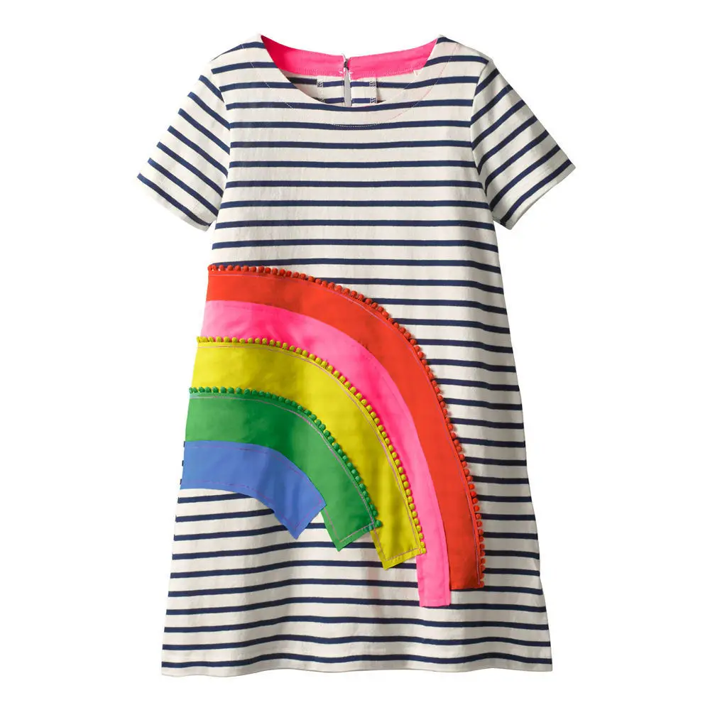 Jumping meters Girls Dresses Rainbow Appliques Summer Princess Dress Brand Baby Girls Clothes Short Sleeve Tunic Dresses for kid
Jumping meters Girls Dresses Rainbow Appliques Summer Princess Dress Brand Baby Girls Clothes Short Sleeve Tunic Dresses for kid