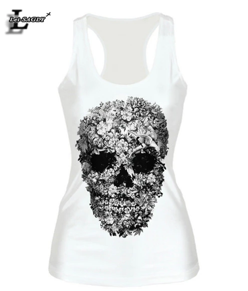 New 2018 Skull Head Design 3D Print Tank Tops Harajuku Sleeveless White T Shirts Fitness Women Vest Casual Camisole F64
New 2018 Skull Head Design 3D Print Tank Tops Harajuku Sleeveless White T Shirts Fitness Women Vest Casual Camisole F64