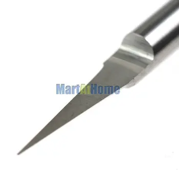 5pcs Carbide PCB Engraving V Bits CNC Router Tool - 10 Degree 0.1mm Diameter #SM368 @CF