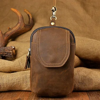 Men's Crazy Horse Cowhide Waist Bag Vintage High Quality Cell Phone Case Cover trend Hook Belt Fanny Waist Bag wallet Men Bags
Men's Crazy Horse Cowhide Waist Bag Vintage High Quality Cell Phone Case Cover trend Hook Belt Fanny Waist Bag wallet Men Bags
