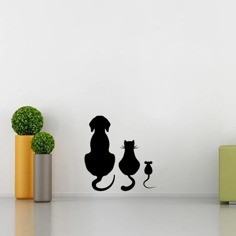 Stickers Funny Dog Cat Mouse Vinyl Mural Wall Decal Poster Home Decor Wallpaper for Kids Living Room House Decoration 45x45cm
Stickers Funny Dog Cat Mouse Vinyl Mural Wall Decal Poster Home Decor Wallpaper for Kids Living Room House Decoration 45x45cm