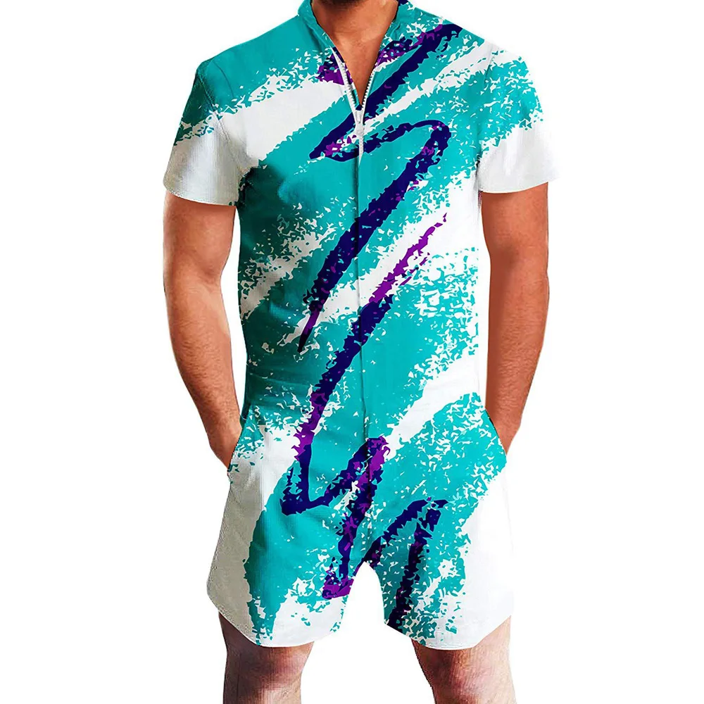 Men's clothing Summer Jumpsuit Rompers Overall Short Sleeve Home Wear Printed Beach
Men's clothing Summer Jumpsuit Rompers Overall Short Sleeve Home Wear Printed Beach