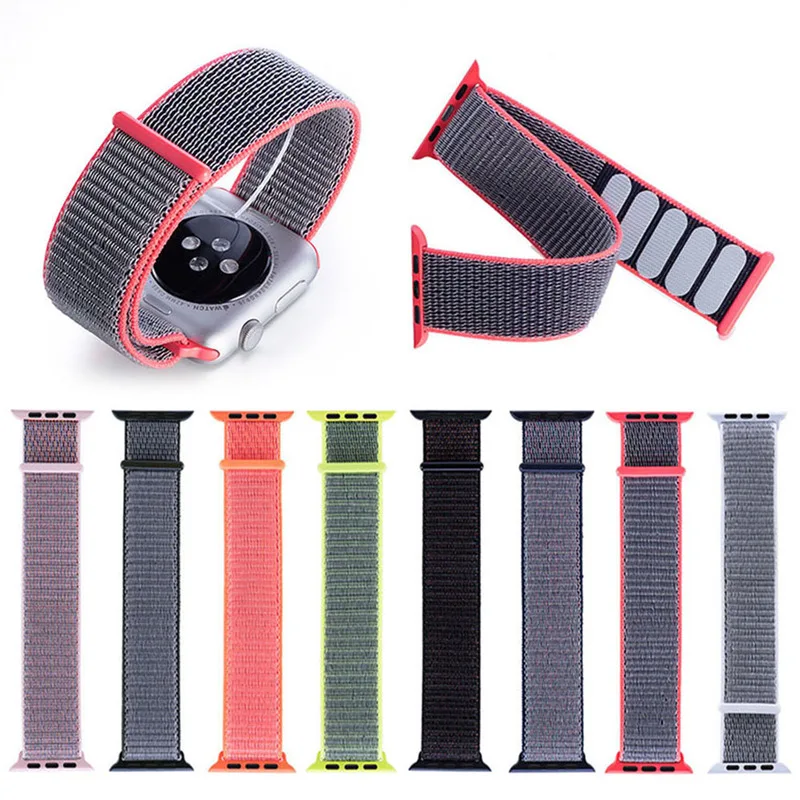 38/42mm Nylon Sport Loop Watch Band Strap For Apple Watch Series 4 3 2 1 for iwatch series band strap with high quanlity
38/42mm Nylon Sport Loop Watch Band Strap For Apple Watch Series 4 3 2 1 for iwatch series band strap with high quanlity