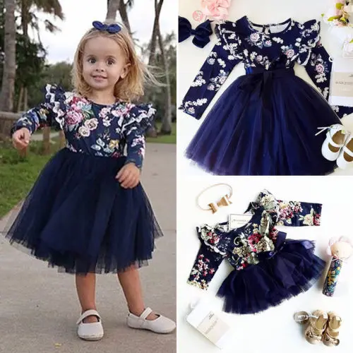 New Big/Little Sister Matching Navy Floral Tutu Dress Long Sleeve Newborn Baby Girls Floral Lace Tulle Dress Girl Party Sundress
New Big/Little Sister Matching Navy Floral Tutu Dress Long Sleeve Newborn Baby Girls Floral Lace Tulle Dress Girl Party Sundress