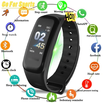 Fitness' C1Plus Smart Bracelet color screen blood pressure measure Sport Watch Fitness Tracker Smart Band Sport for Android IOS
Fitness' C1Plus Smart Bracelet color screen blood pressure measure Sport Watch Fitness Tracker Smart Band Sport for Android IOS
