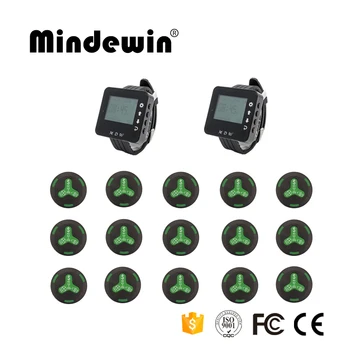 Mindewin 2017 New Restaurant Buzzers 15pcs Waiter Call Buzzer + 2pcs Wrist Watch Pager Wireless Calling Service Buzzer System
Mindewin 2017 New Restaurant Buzzers 15pcs Waiter Call Buzzer + 2pcs Wrist Watch Pager Wireless Calling Service Buzzer System
