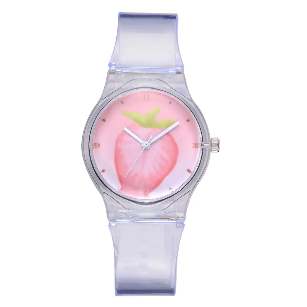 Watch Transparent Clock Silicone Watches Women Sport Quartz Wristwatches Fruit Novelty Crystal Lady Watch Cartoon reloj mujer F#
Watch Transparent Clock Silicone Watches Women Sport Quartz Wristwatches Fruit Novelty Crystal Lady Watch Cartoon reloj mujer F#