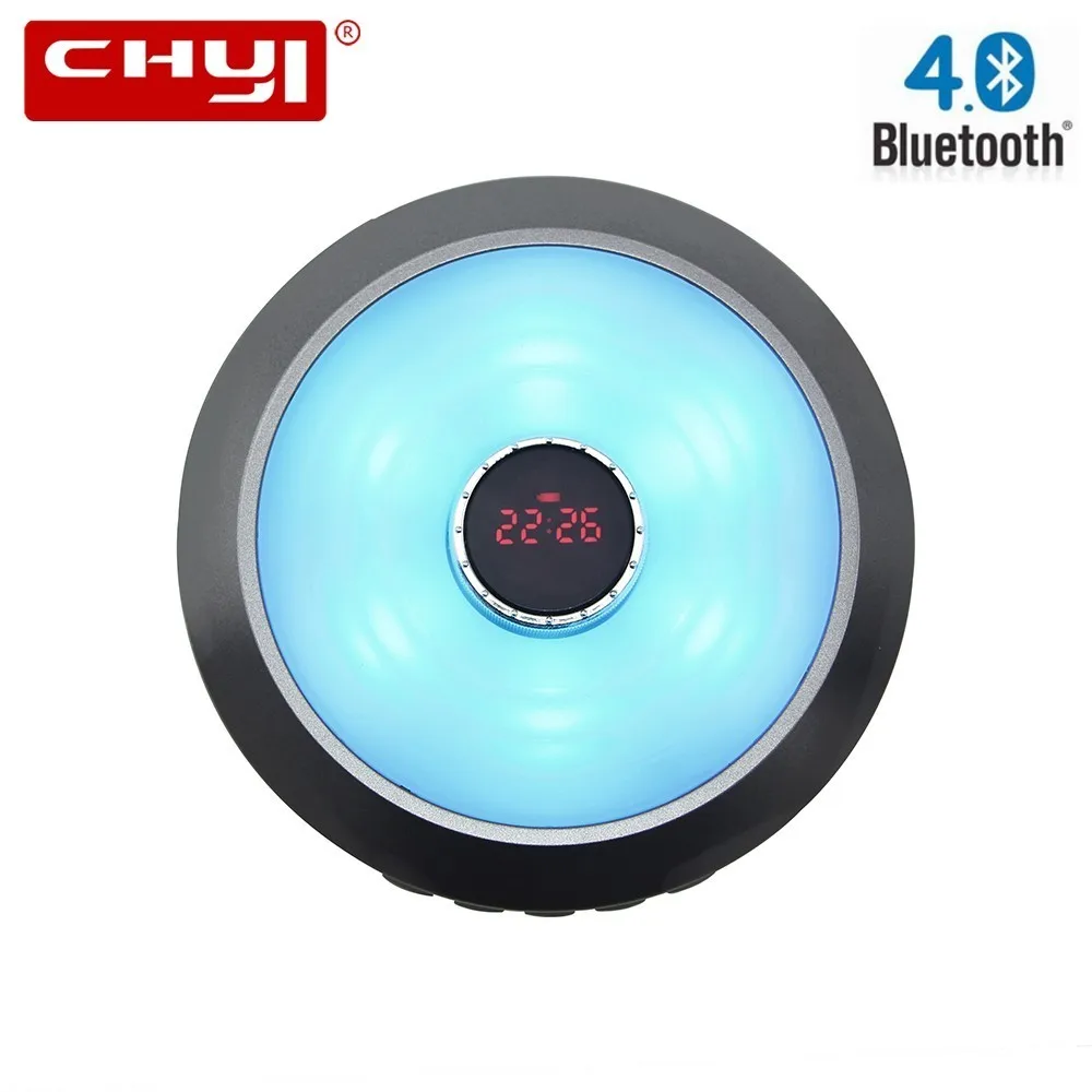 CHYI Wireless Bluetooth Speaker LED RGB Colorful Backlit Stereo Clock BT 4.0 Portable Music Box Subwoofer With Mic TF Card Slot
CHYI Wireless Bluetooth Speaker LED RGB Colorful Backlit Stereo Clock BT 4.0 Portable Music Box Subwoofer With Mic TF Card Slot