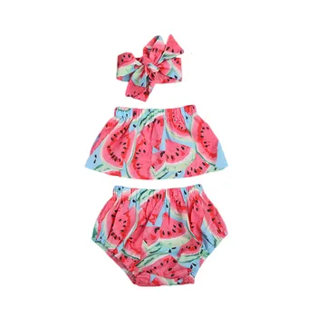 2019 Sweet Toddler Baby Girls Watermelon Set Off Shoulder Crop Tops+Triangle Shorts+Headband 3pcs Floral Outfits Clothes
2019 Sweet Toddler Baby Girls Watermelon Set Off Shoulder Crop Tops+Triangle Shorts+Headband 3pcs Floral Outfits Clothes